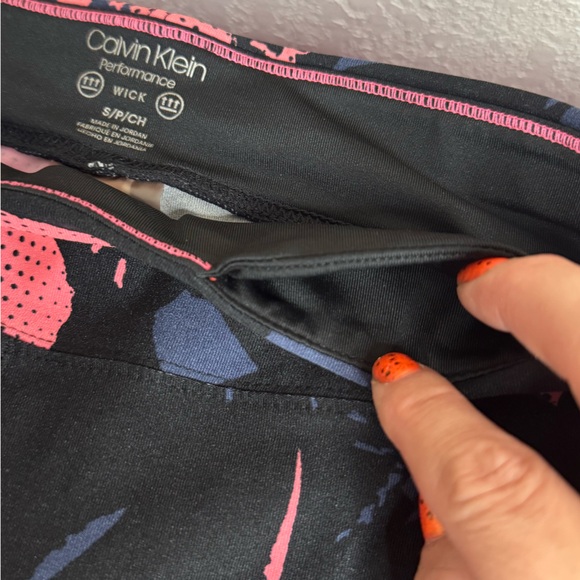 2/for $20 🪩 CALVIN KLEIN Women’s Pink/Navy Floral Leggings 💕 (Size Small) - Picture 10 of 12